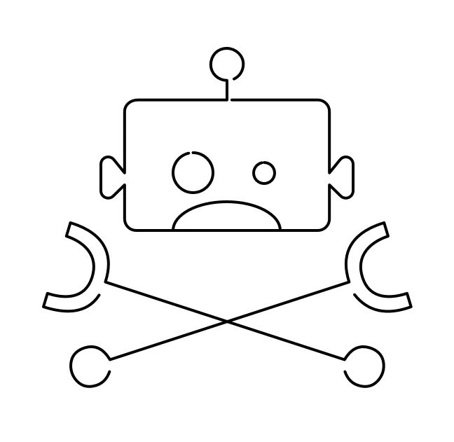 All kinds of pictograms were produced to give the robot expression in its drawings.